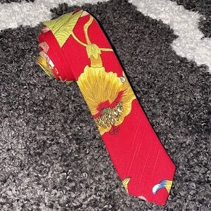 Red Floral Tie